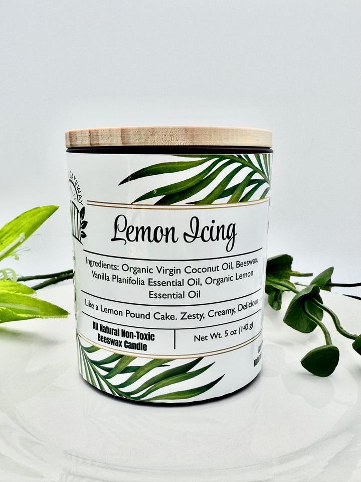Lemon Icing Beeswax Candle