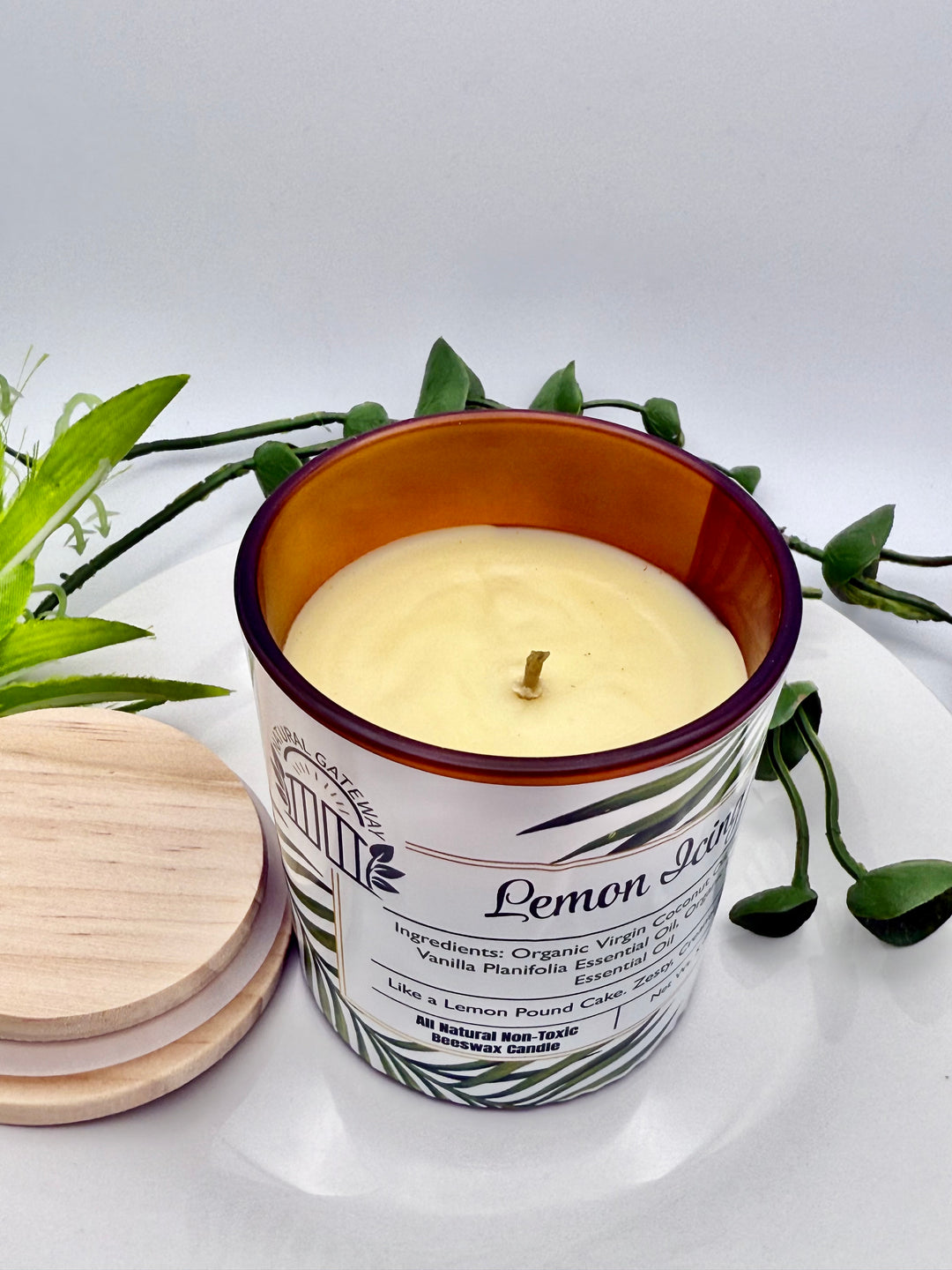 Lemon Icing Beeswax Candle
